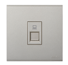 E6- Bộ ổ cắm dữ liệu đơn Cat6e (Champagne) Simon 725218-46 Màu sâm panh