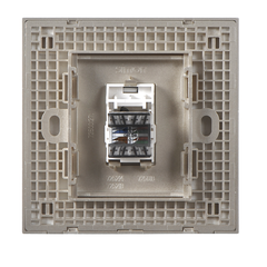 E6- Bộ ổ cắm dữ liệu đơn Cat6e (Champagne) Simon 725218-46 Màu sâm panh