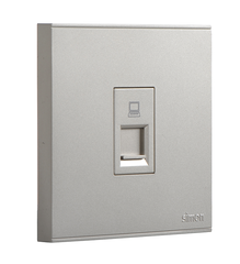 E6- Bộ ổ cắm dữ liệu đơn Cat6e (Champagne) Simon 725218-46 Màu sâm panh