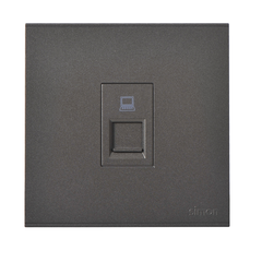 E6- Bộ ổ cắm dữ liệu đơn Cat6e (Grey) Simon 725218-61 Màu xám