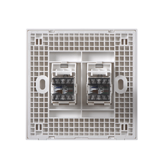 E6- Bộ ổ cắm dữ liệu đôi Cat6e Simon 725228 Màu trắng
