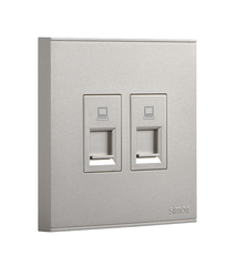 E6- Bộ ổ cắm dữ liệu đôi Cat6e (Champagne) Simon 725228-46 Màu sâm panh