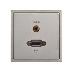 Ổ cắm VGA và tại nghe 3.5 mặt vuông Simon I7 700495-46 màu sâm panh