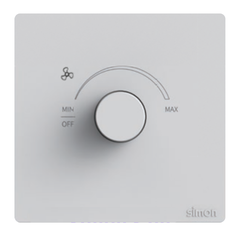 Bộ chiết áp quạt Simon K3 57E201 Màu trắng lắp chuẩn đế vuông