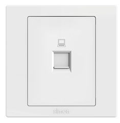 Module Bộ ổ cắm mạng đơn màu trắng Simon S5 S5810 lắp đế vuông