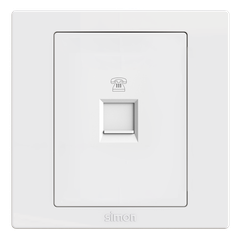 Module Bộ ổ cắm điện thoại đơn màu trắng Simon S5 S5820 lắp đế vuông