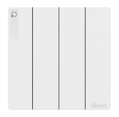 Công tắc bốn 1 chiều 16A Simon K3 571041 Màu trắng lắp chuẩn đế vuông