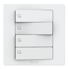 Module Công tắc bốn 1 chiều màu trắng Simon S5 S5141 lắp đế vuông