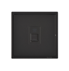 Ổ cắm điện thoại đơn RJ11 màu đen Simon I7 705214-26 lắp đế vuông