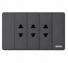 K9 - Bộ 3 ổ cắm 2 chấu (grey) Simon K9 594103-61 màu xám