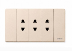 K9 - Bộ 3 ổ cắm 2 chấu (champagne) Simon K9 594103-46 màu sâm panh