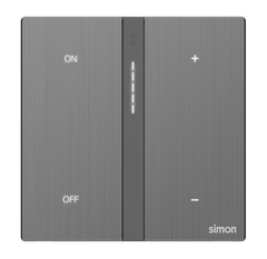 Module công tắc dimer đơn kết hợp 2 công tắc bối cảnh Simon M7 Smart 66E8017MTY-2B