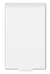 Mặt che chống nước cho ổ cắm hình chữ nhật lắp dọc màu trắng Simon 52155