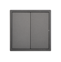 Công tắc trung gian đôi Simon I7 màu xám 701046-61 Lắp đế vuông