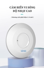 Công tắc cảm ứng rada vi sóng tròn mỏng siêu nhạy lắp nổi trần Siron SR-MS101