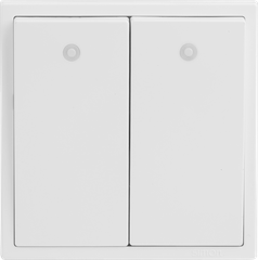 Công tắc đôi 1 chiều có đèn LED màu trắng simon I7 701023 chuẩn vuông
