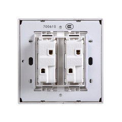Công tắc đôi 2 chiều màu sâm panh I7 701022-46 lắp đế vuông