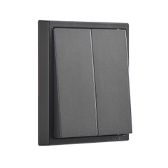 Công tắc đôi 2 chiều màu xám Simon I7 701022-61 lắp đế vuông
