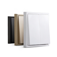 Công tắc đôi 1 chiều màu trắng simon I7 701021 lắp chuẩn đế âm vuông