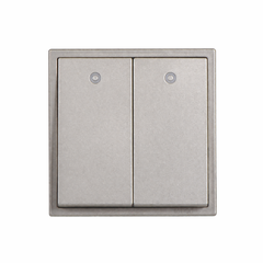 Công tắc đôi 2 chiều  màu sâm panh có đèn LED simon I7 701024-46 chuẩn vuông