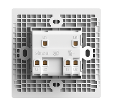 Công tắc đôi 2 chiều màu ghi xám Simon Series S6 581022-61 lắp chuẩn đế vuông