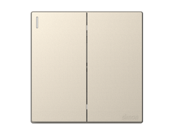Module Công tắc đôi 1 chiều màu sâm panh Simon Series S6 581021 lắp chuẩn đế vuông