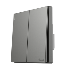 Module công tắc đôi 1 chiều màu ghi xám Simon Series S6 581021-61 lắp chuẩn đế vuông