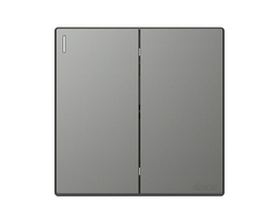 Module công tắc đôi 1 chiều màu ghi xám Simon Series S6 581021-61 lắp chuẩn đế vuông