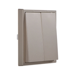 Công tắc đôi 2 chiều màu sâm panh I7 701022-46 lắp đế vuông