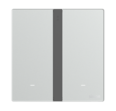 Module công tắc đôi Simon M7 Smart (Metal Silver) 66E8002MTY-2A Màu bạc
