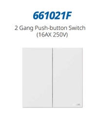 Module công tắc nhấn nhả đôi màu Trắng Simon M7 661021F đế vuông