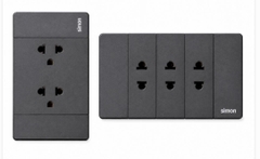 K9 - Bộ 3 ổ cắm 2 chấu (grey) Simon K9 594103-61 màu xám