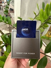 Module Công tắc thẻ từ 20A màu xám Simon I7 70E601-61 lắp đế vuông