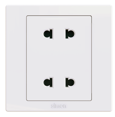 Module Ổ cắm đôi 2 chấu 16A màu trắng Simon S5 S5511 lắp đế vuông