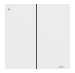 Công tắc đôi 1 chiều 16A Simon K3 571021 Màu trắng lắp chuẩn đế vuông