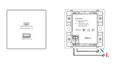 Module Ổ cắm USB (5V 2.4A) + sạc Type C (45W) màu trắng Simon I7 70E727