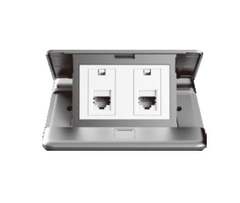 Module Ổ cắm âm sàn Simon ZD025228 gồm 2 ổ mạng Cat.6 màu Bạc