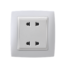 Module Ổ cắm đôi 2 chấu thường Simon V8 80456 Màu Trắng