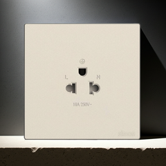 Ổ cắm đơn 3 chấu chuẩn Âu Mỹ màu sâm panh Simon S6 581087-46 lắp chuẩn đế vuông