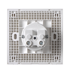 E6- Bộ Ổ cắm đơn Schuko 16A Simon 721687 Màu trắng