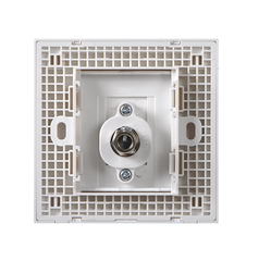 E6- Bộ ổ cắm TV đơn Simon 725111 màu trắng chuẩn đế vuông