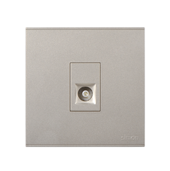 E6- Bộ ổ cắm TV có chống nhiễu chuẩn F (Champagne) Simon 725114-46 Màu sâm panh