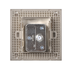 E6- Bộ ổ cắm TV có chống nhiễu chuẩn F (Champagne) Simon 725114-46 Màu sâm panh