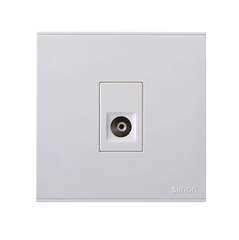 E6- Bộ ổ cắm TV có chống nhiễu chuẩn F Simon 725114 Màu trắng