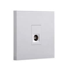 E6- Bộ ổ cắm TV có chống nhiễu chuẩn F Simon 725114 Màu trắng