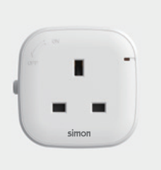 Ổ cắm đơn 3 chấu kiểu Anh 13A vuông Simon Track Socket MST1381  màu trắng