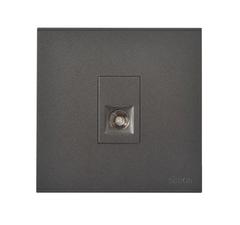 E6- Bộ ổ cắm TV đơn (Grey) Simon 725111-61 màu xám chuẩn vuông