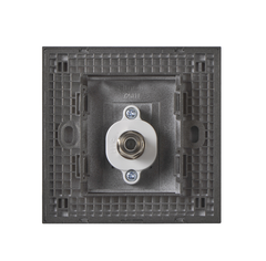 E6- Bộ ổ cắm TV đơn (Grey) Simon 725111-61 màu xám chuẩn vuông