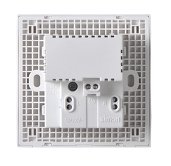 E6- Bộ Ổ cắm đơn đa tiêu chuẩn 10A có cổng sạc USB Simon 72E725 Màu trắng