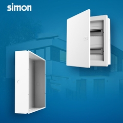 Tủ điện âm tường (tủ aptomat) Simon mặt phẳng, nhựa mờ  SMX65CS-32AB